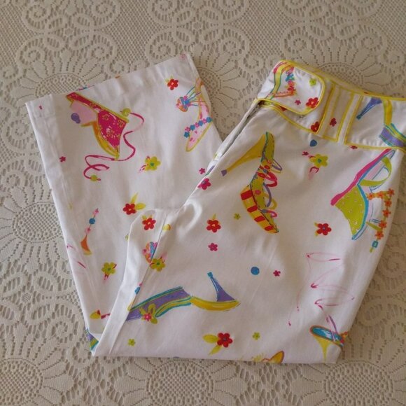 Lavie Boheme Size 12 Women's High Heels & Floral Print Capri Pant - Picture 4 of 9